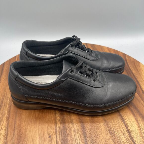 SAS Tripad Shoes Womens SIze 8.5 M Comfort Traveler Black Leather Sneakers - Picture 1 of 8